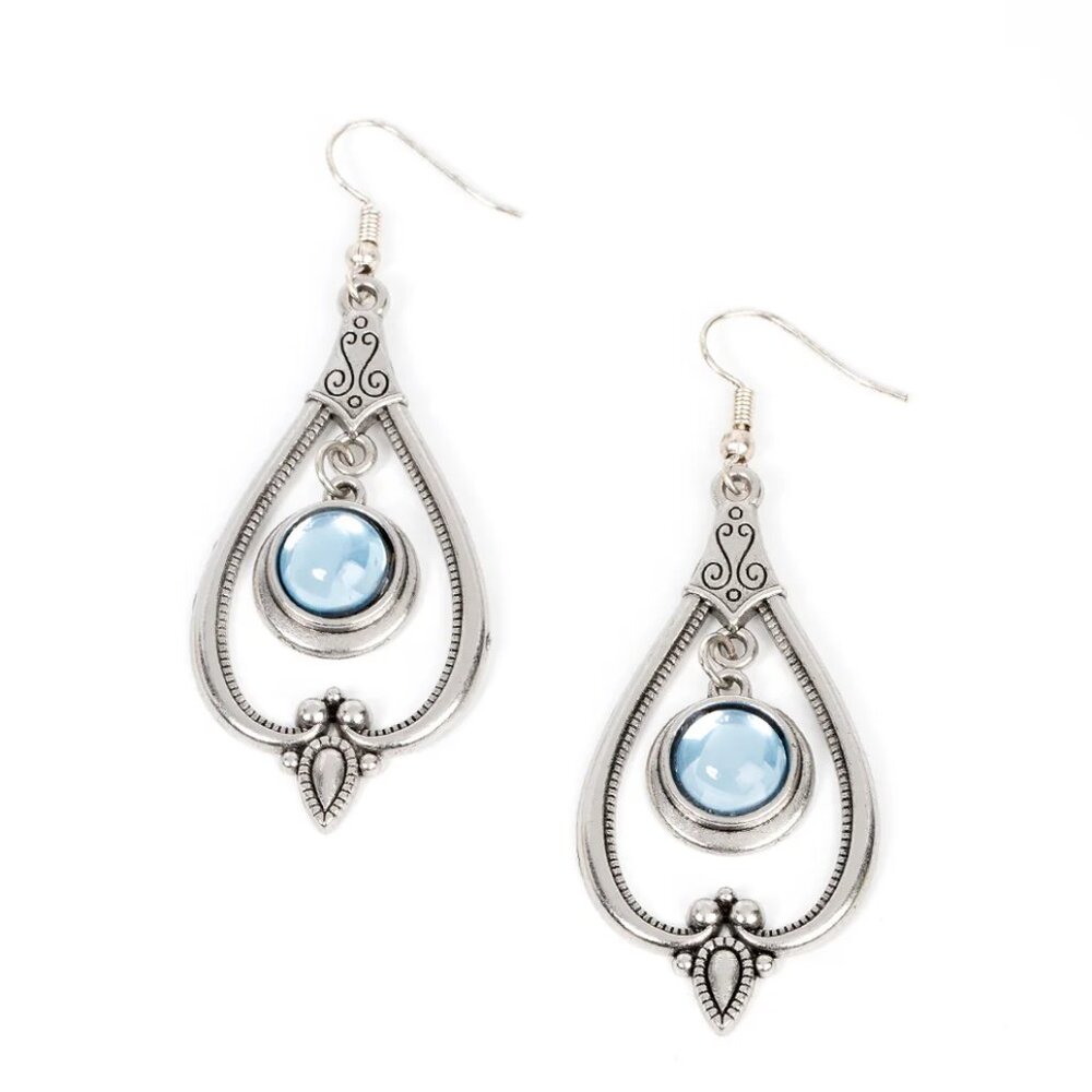 Paparazzi Ethereal Emblem Blue Earrings